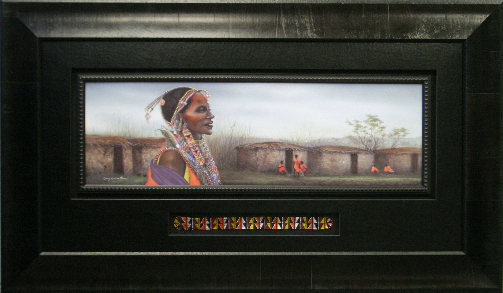 "Center Of The Circle" Framed with Maasai Necklace