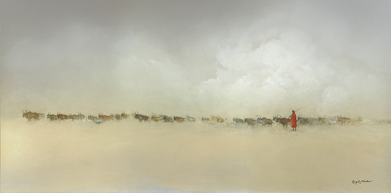 Maasai Herd by Larry K Martin