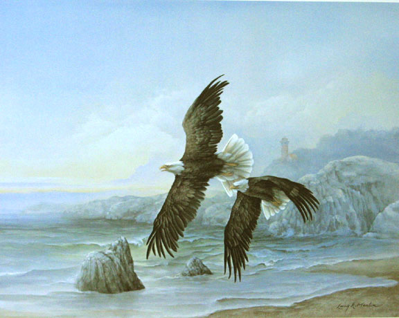 "Sea to Shining Sea" Bald Eagle - America the Beautiful Series by American wildlife artist Larry K. Martin