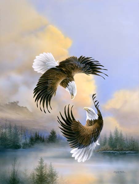 "Waltz on Wings" Bald Ealge by American wildlife artist Larry K. Martin